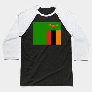 Zambia Flag Baseball T-Shirt